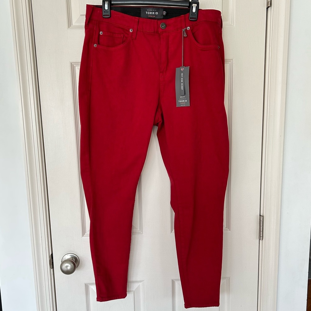 Torrid Red Sky High Skinny Pants